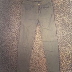 American Eagle Olive Green Crop Jeggings